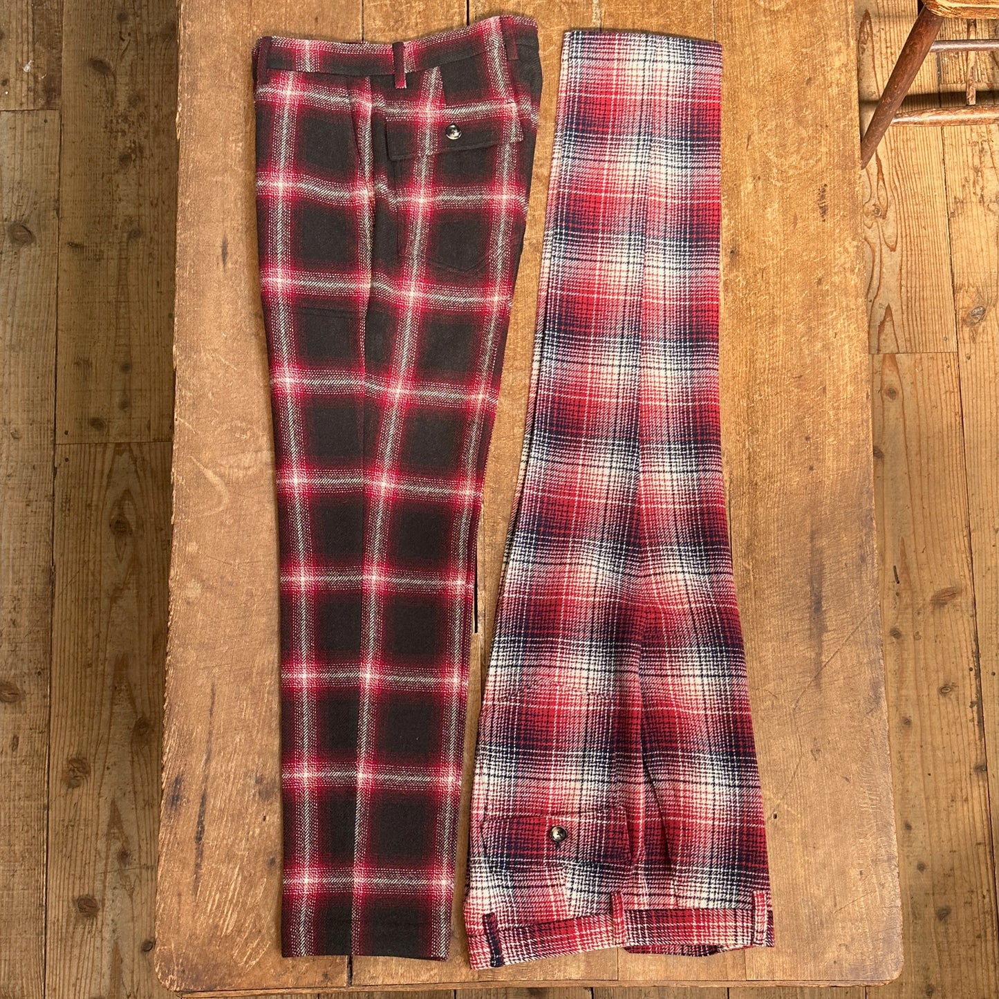 1383CHECK FATIGUE Buffalo Ombre 英国羊毛Tweed バッファロー オンブレー