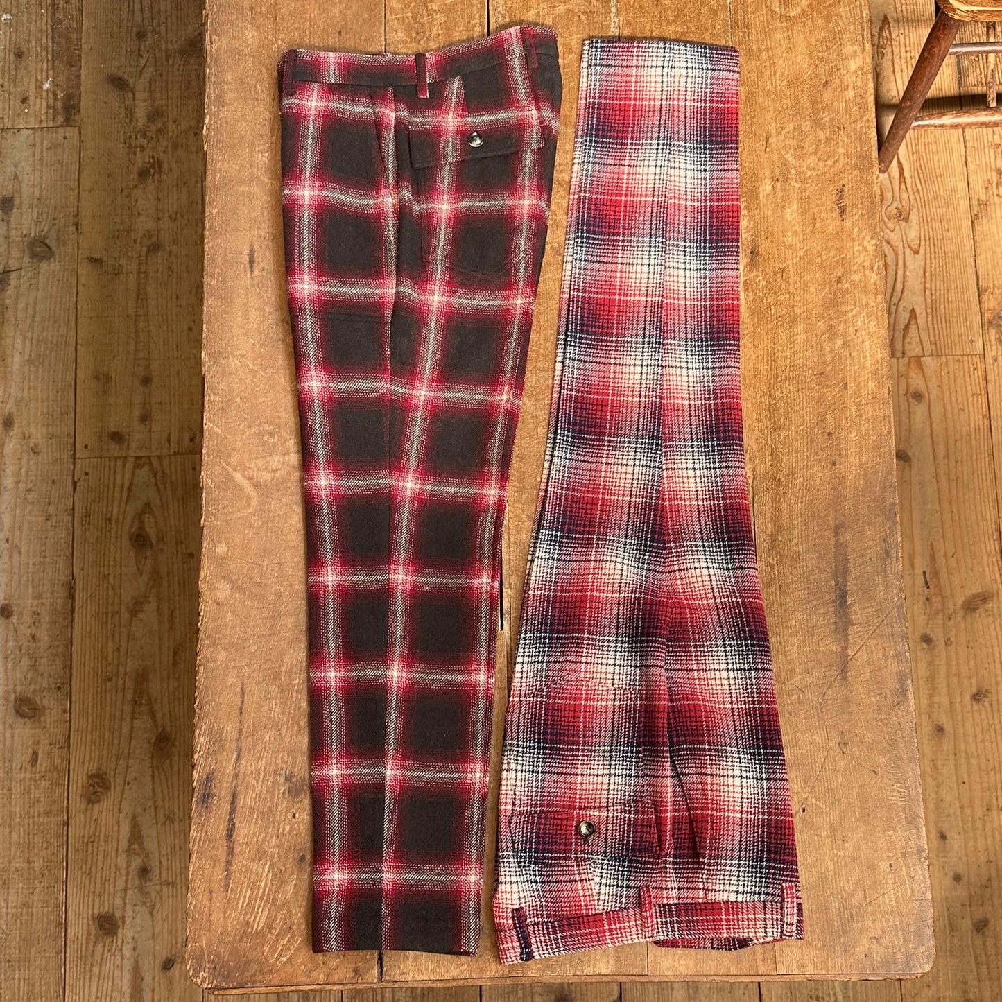 1383CHECK FATIGUE Buffalo Ombre 英国羊毛Tweed バッファロー オンブレー