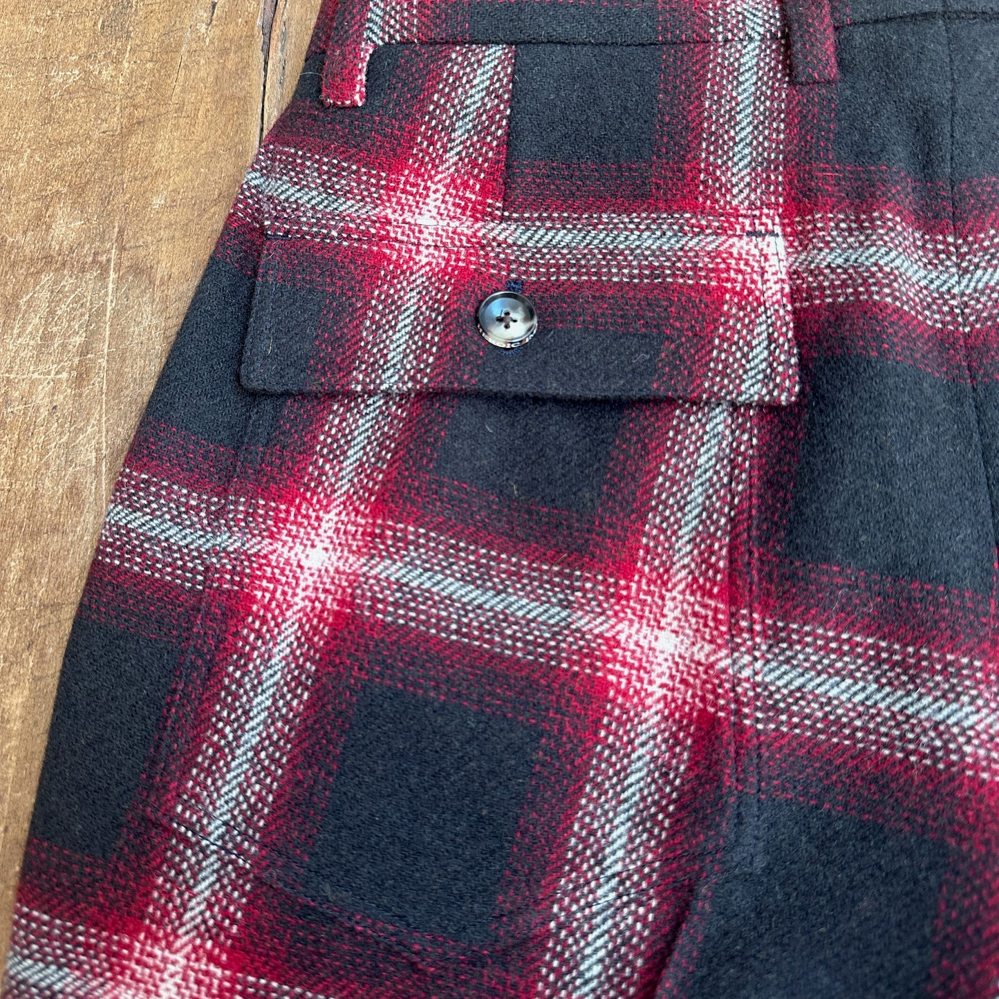 1383CHECK FATIGUE Buffalo Ombre 英国羊毛Tweed バッファロー オンブレー