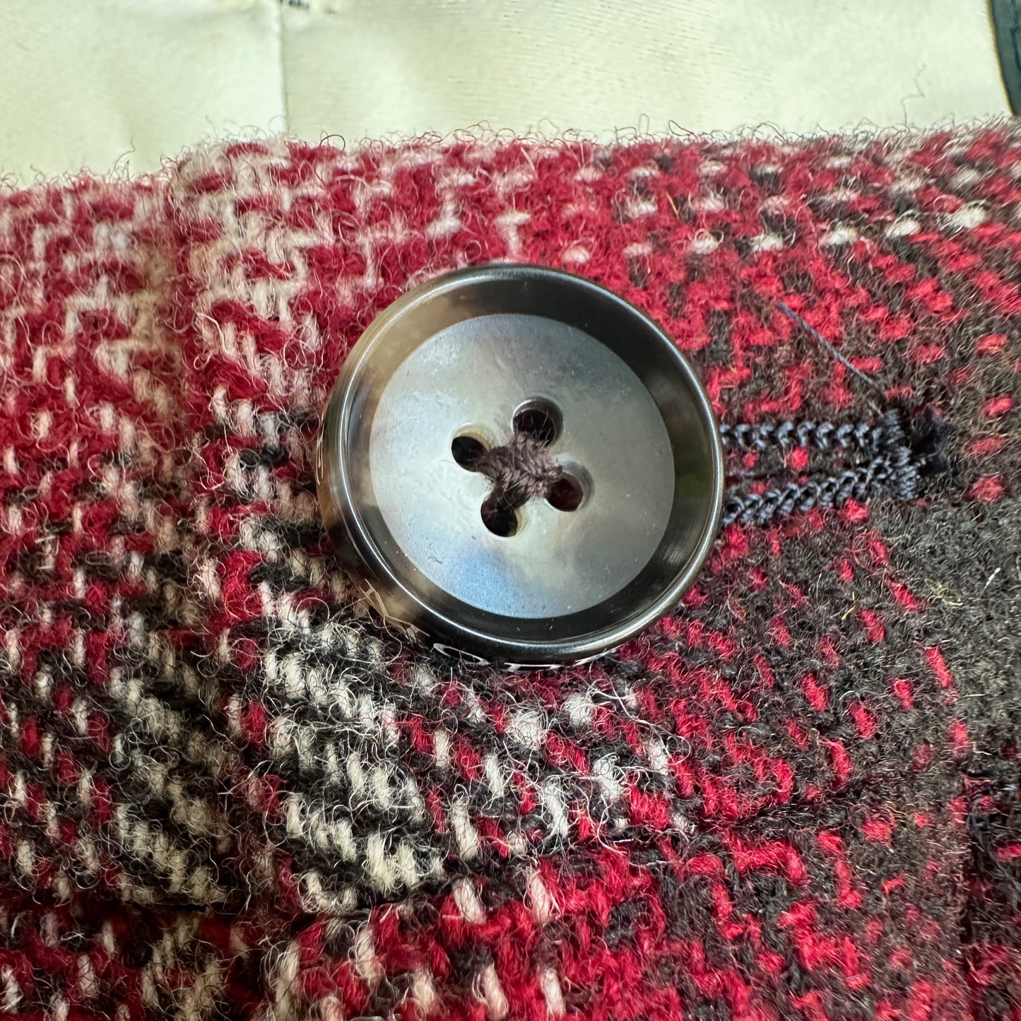 1383CHECK FATIGUE Buffalo Ombre 英国羊毛Tweed バッファロー オンブレー
